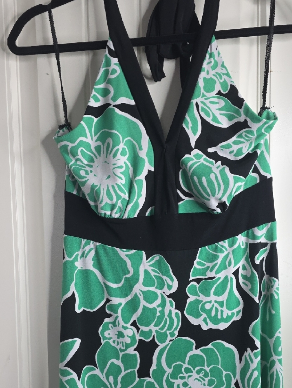 Enfocus Studio Black Maxi Dress with Mint Floral Print - Picture 3 of 6
